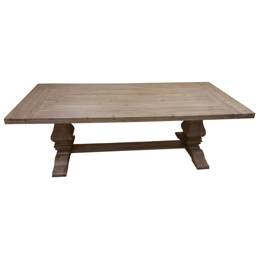 Florence 126" Solid Wood Dining Table w- Draw Leaf