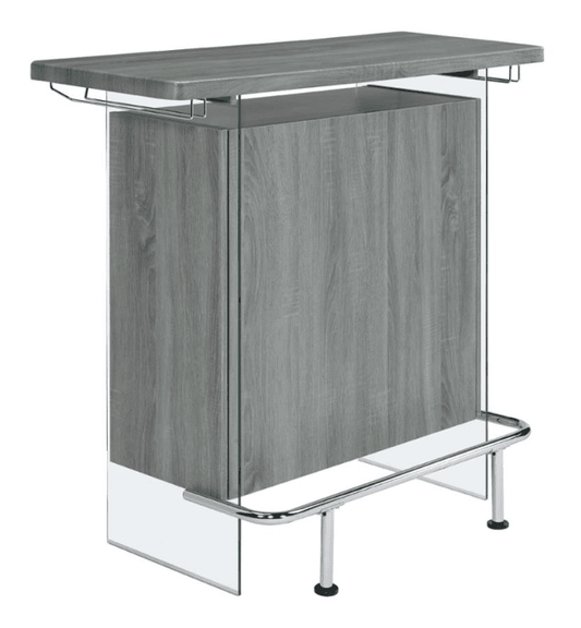 Modern Bar Unit In Weathered Gray