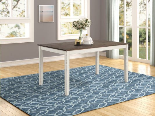 Fortress Chestnut & Vintage White 7PC Dining Set