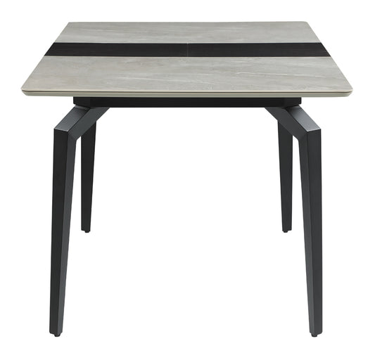 Mina Dining Set in Grey Ceramic and Sandy Black