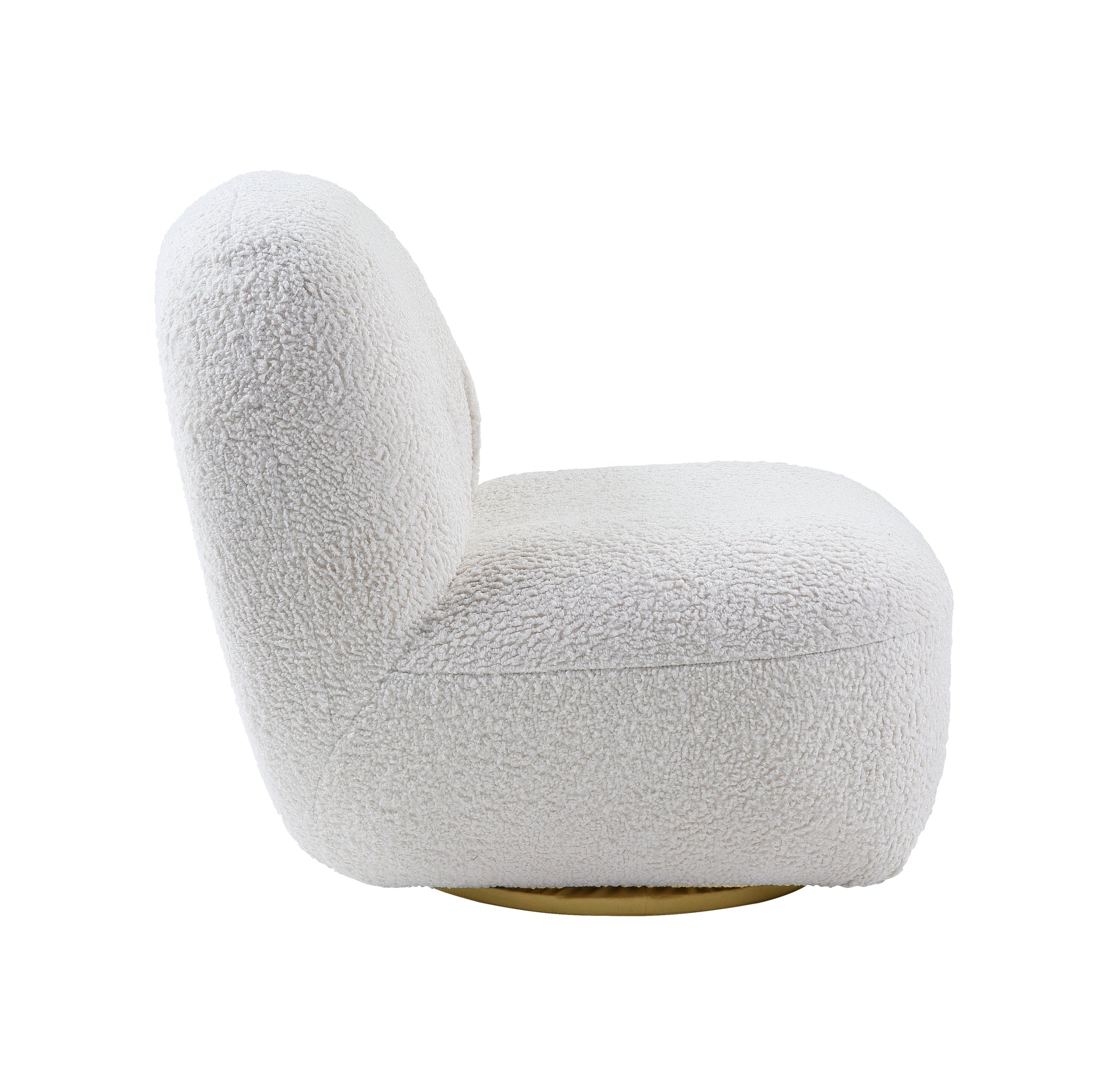ACME Yedaid Accent Chair w/Swivel in White Teddy Sherpa AC00231