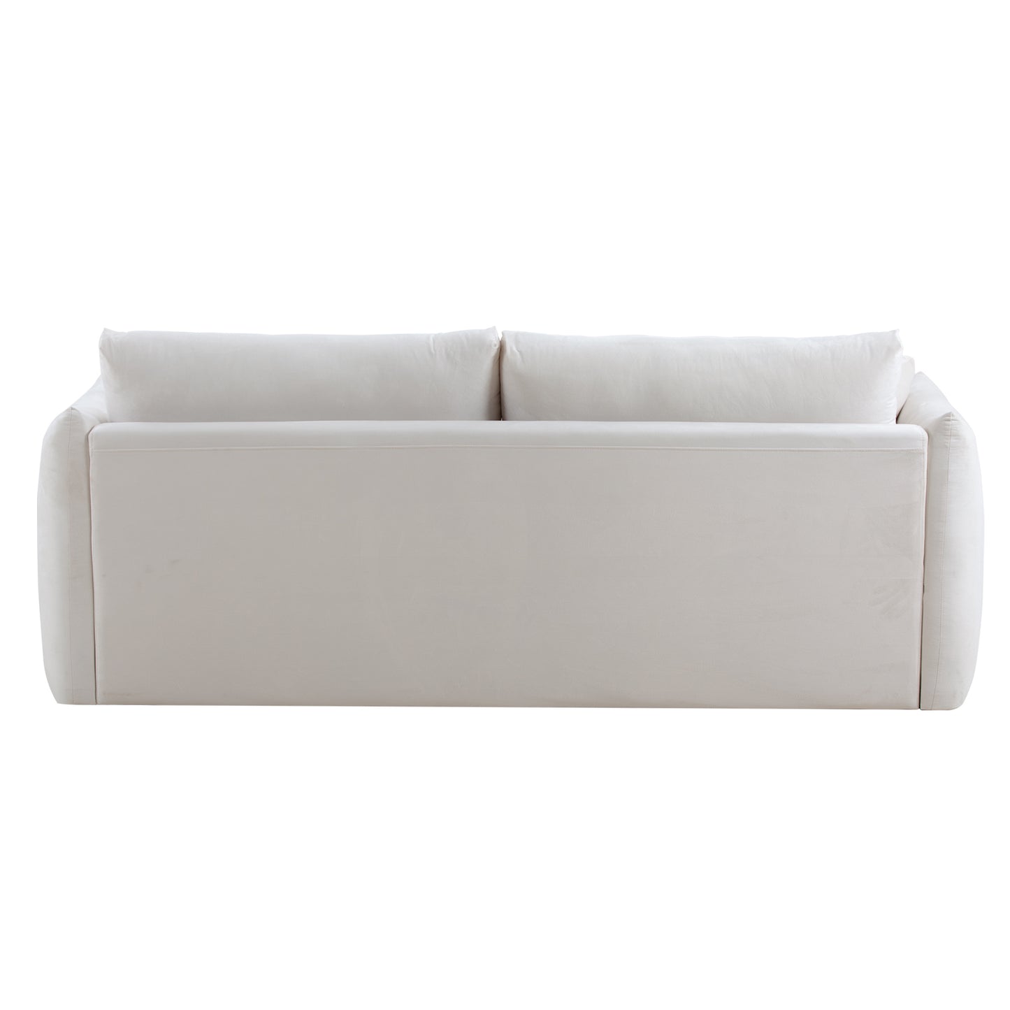 85" Modern Fabric Sofa with 3 Pillows - Beige