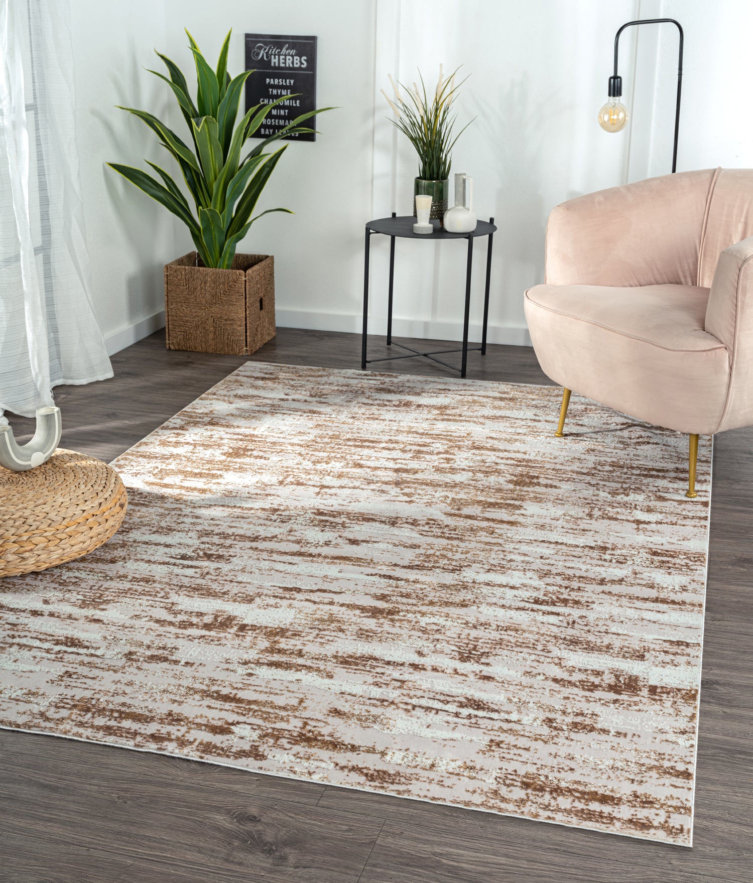 Milano Collection Shimmer Skin Woven Area Rug