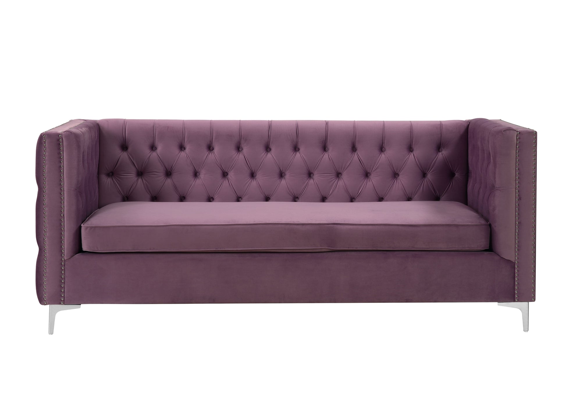 Rhett Tufted Velvet Sectional in Lavender - ACME 55500