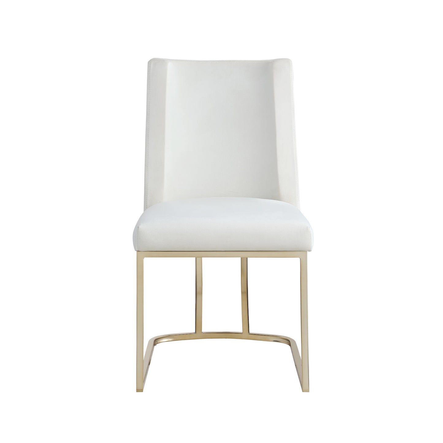 Woker Furniture Contemporary Velvet Dining Chairs Set of 2 - White