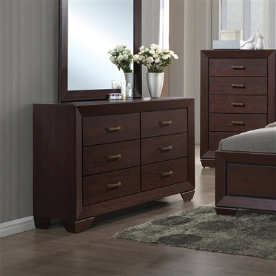 Holt Contemporary Dark Cocoa Finish King Panel Bed