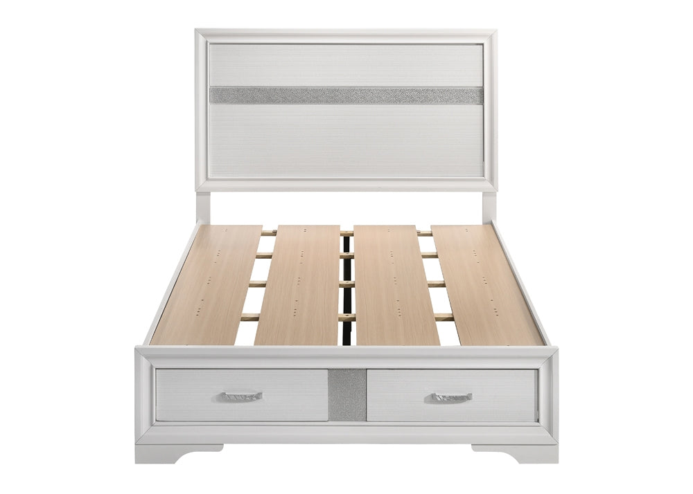 Seiad Full Platform Storage Bed with Crushed Crystal Accents