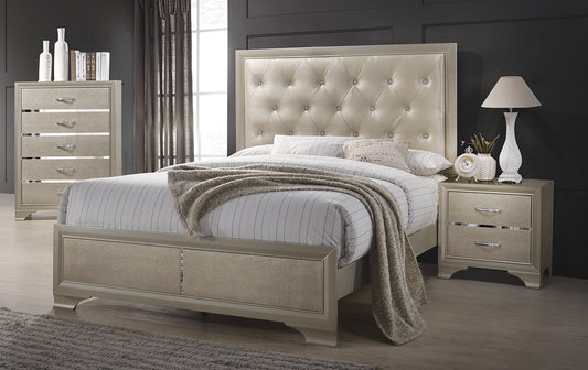 Tully Champagne Finish Queen Bedroom Collection