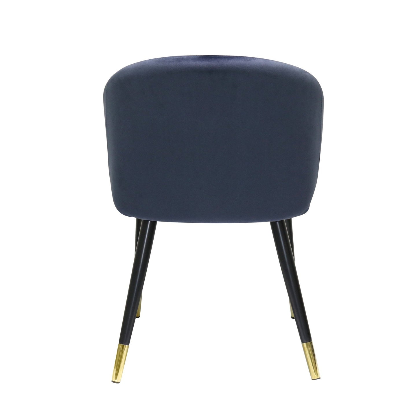 Modrest Elon Modern Blue Velvet Dining Chair Set of 2