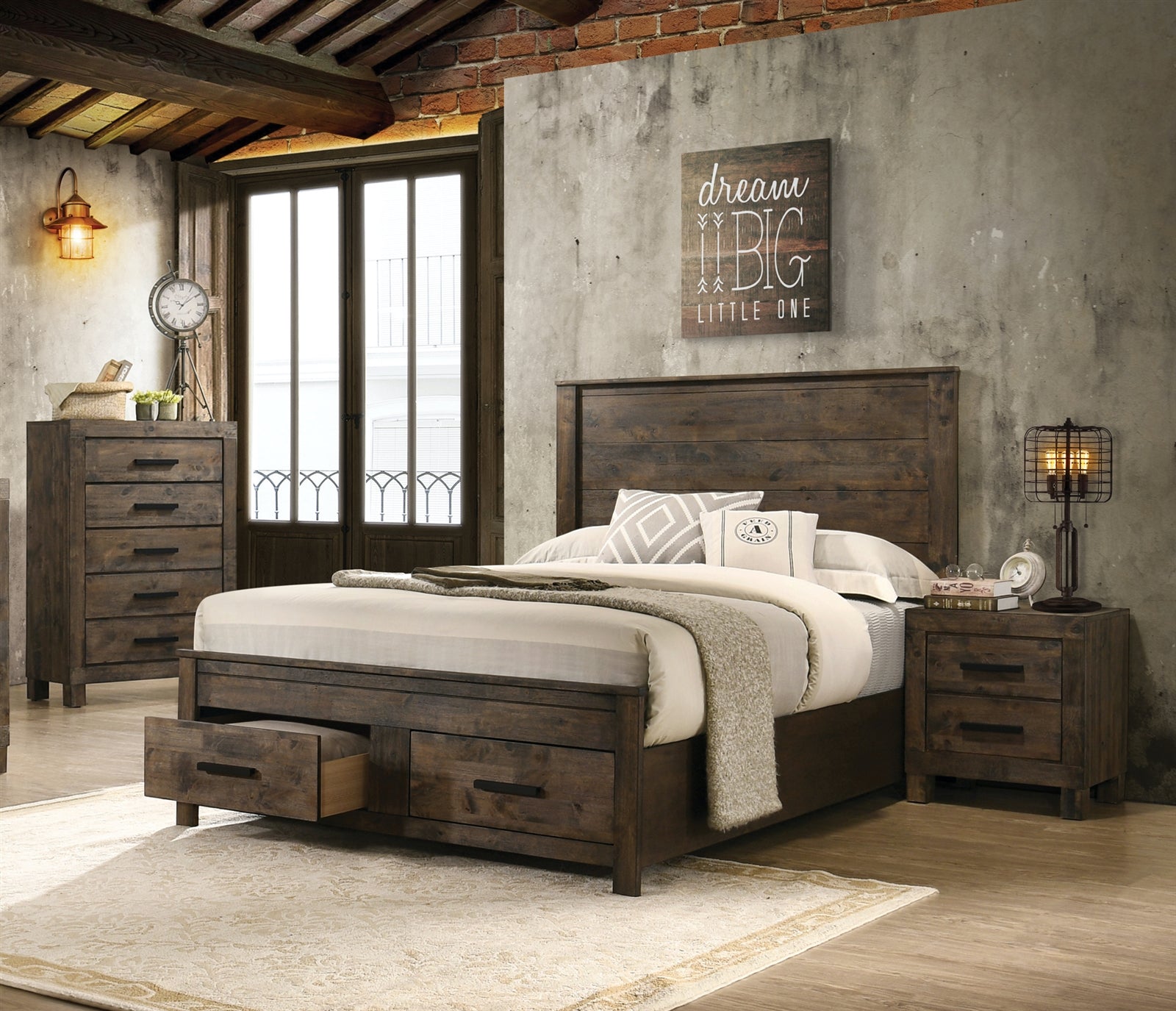 Woodmont Solid Wood Queen Storage Bed