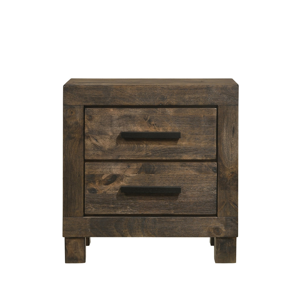 Woodmont Solid Wood 2-Drawer Nightstand