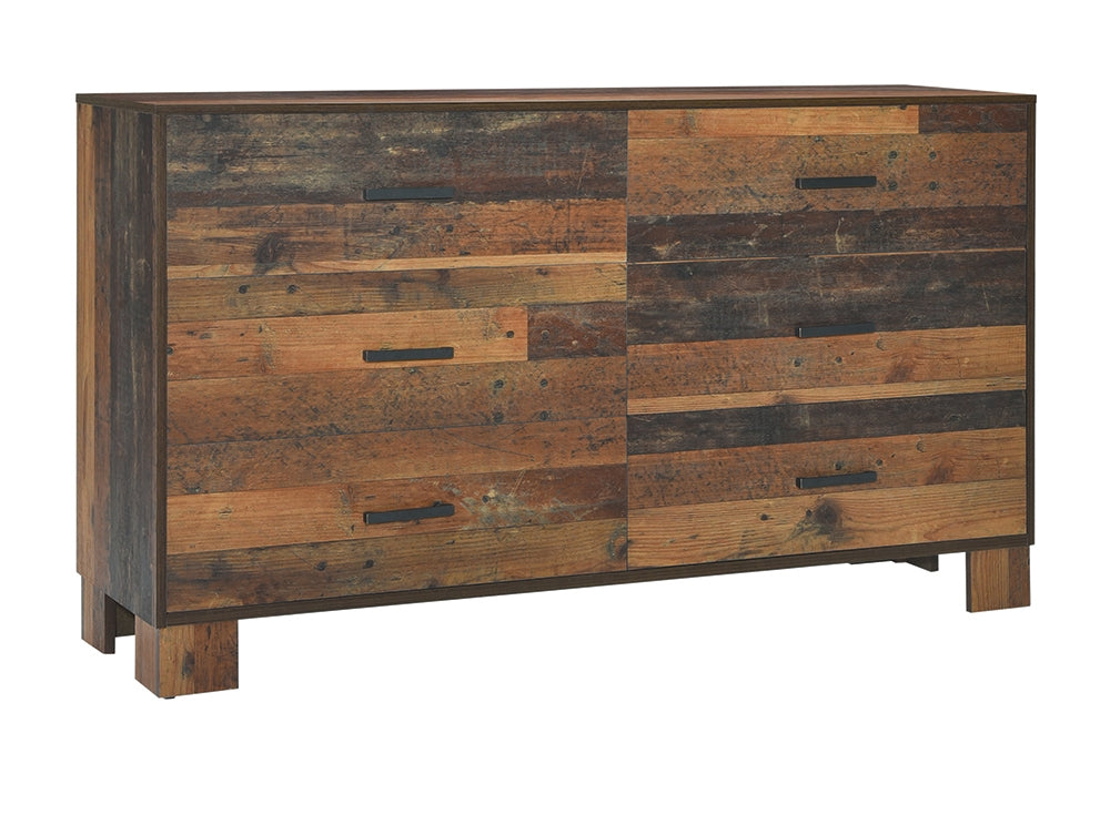 Alvarado Reclaimed Wood Look 6 Drawer Dresser