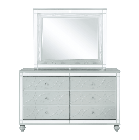 Gunnison 6-Drawer Dresser Silver Metallic