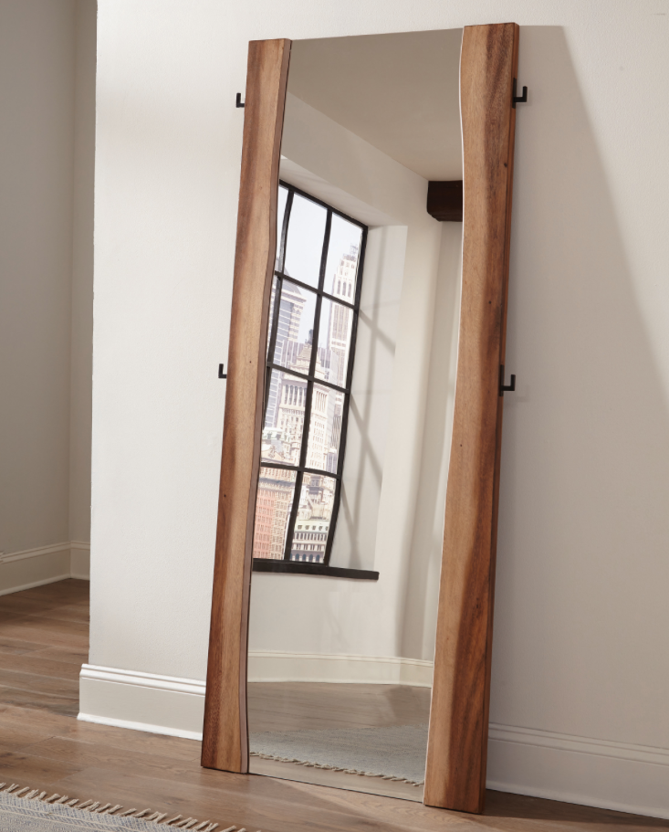 Madden Standing Mirror in Smokey Walnut & Coffee Bean