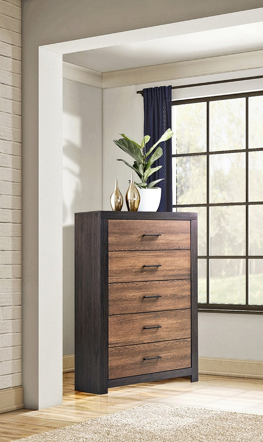 Dewcrest 5-Drawer Chest in Reclaimed Wood Finish