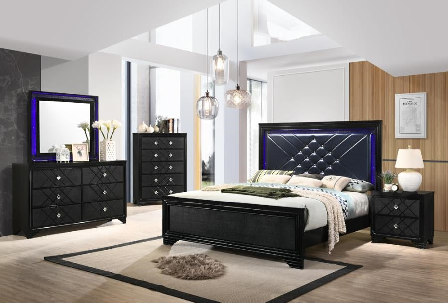 Penelope Contemporary Glam Queen Bed