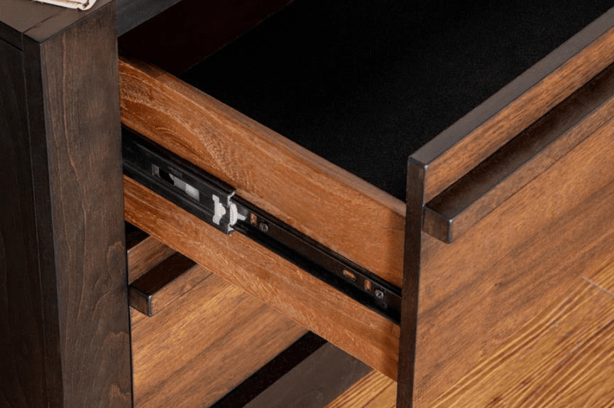 Azalia 4-drawer Dresser Black and Walnut