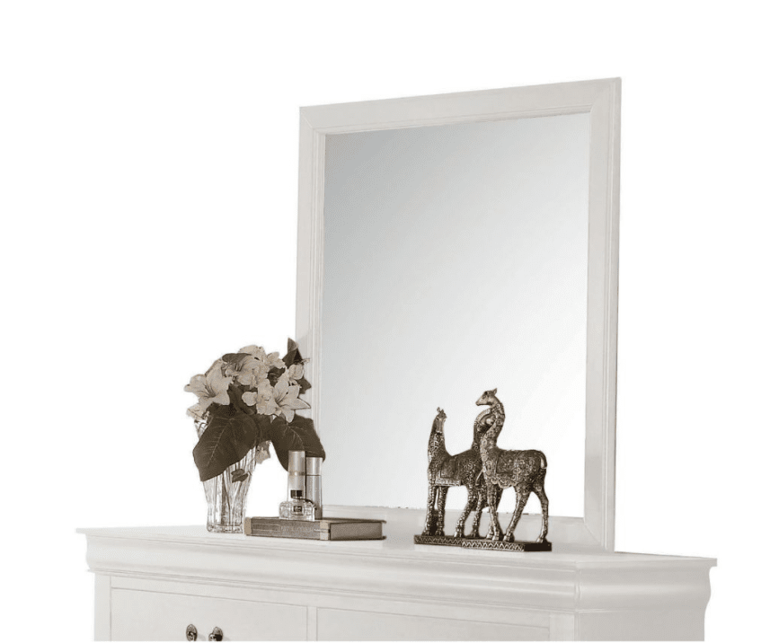 Lola Louis Philippe Dresser Mirror in White - ACME 23834