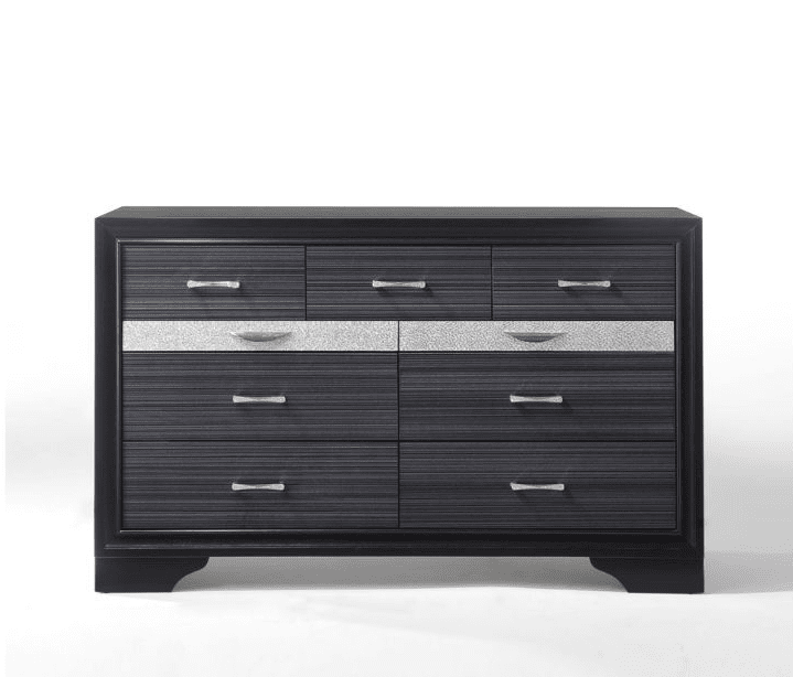 Naima 9-Drawer Dresser in Black with Jewelry Drawer