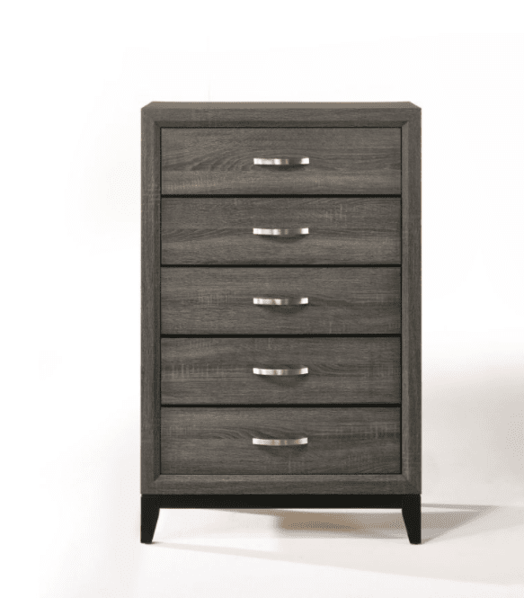 Valdemar Collection 5-Drawer Chest Weathered Gray