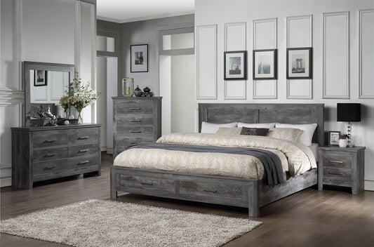 Vidalia Queen Storage Bed in Rustic Gray