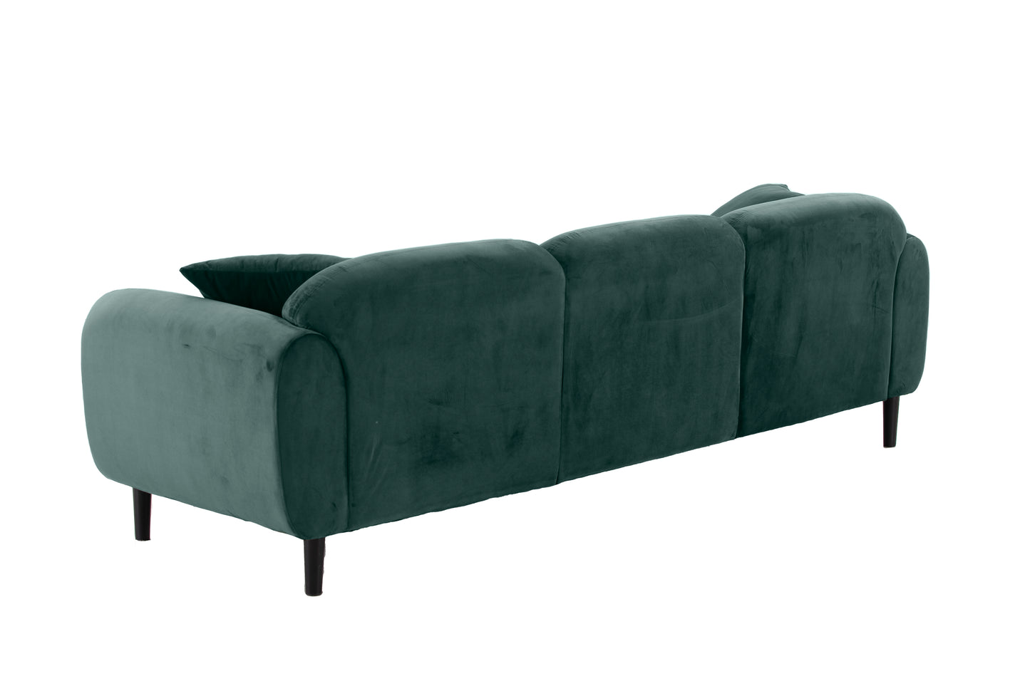 Mid Century Modern Velveteen Sofa in Green