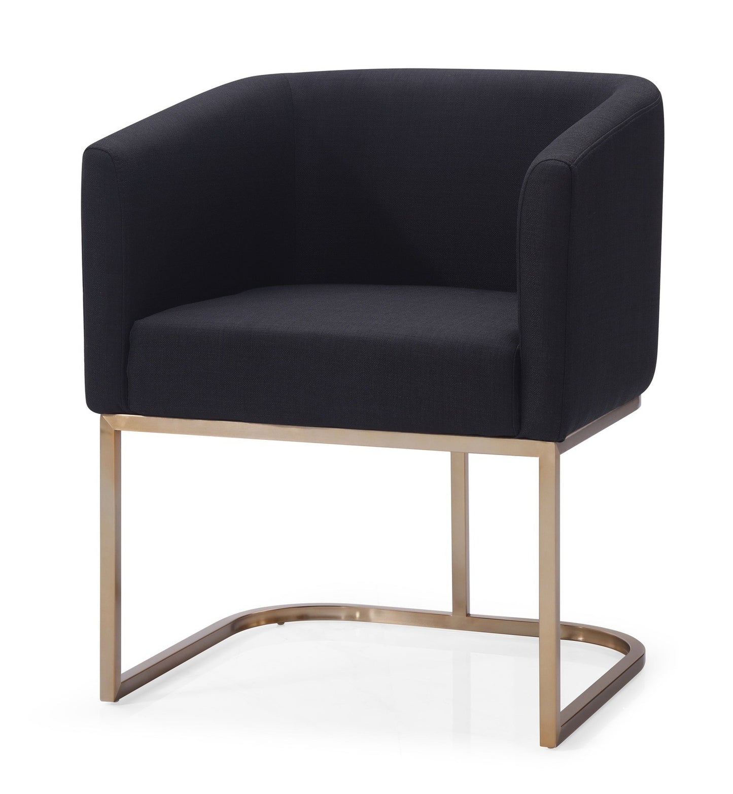 Modrest Yukon Modern Black & Antique Brass Dining Chair