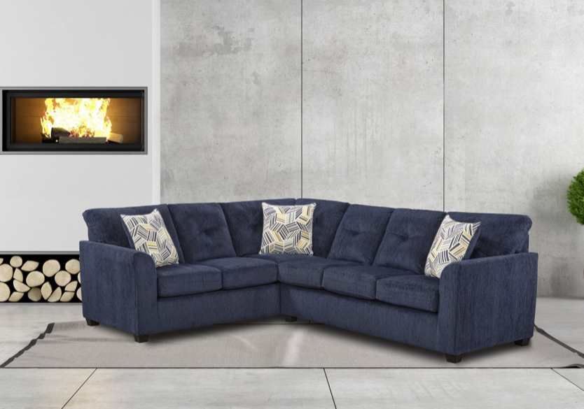 3000 Kennedy Sectional in Navy Blue