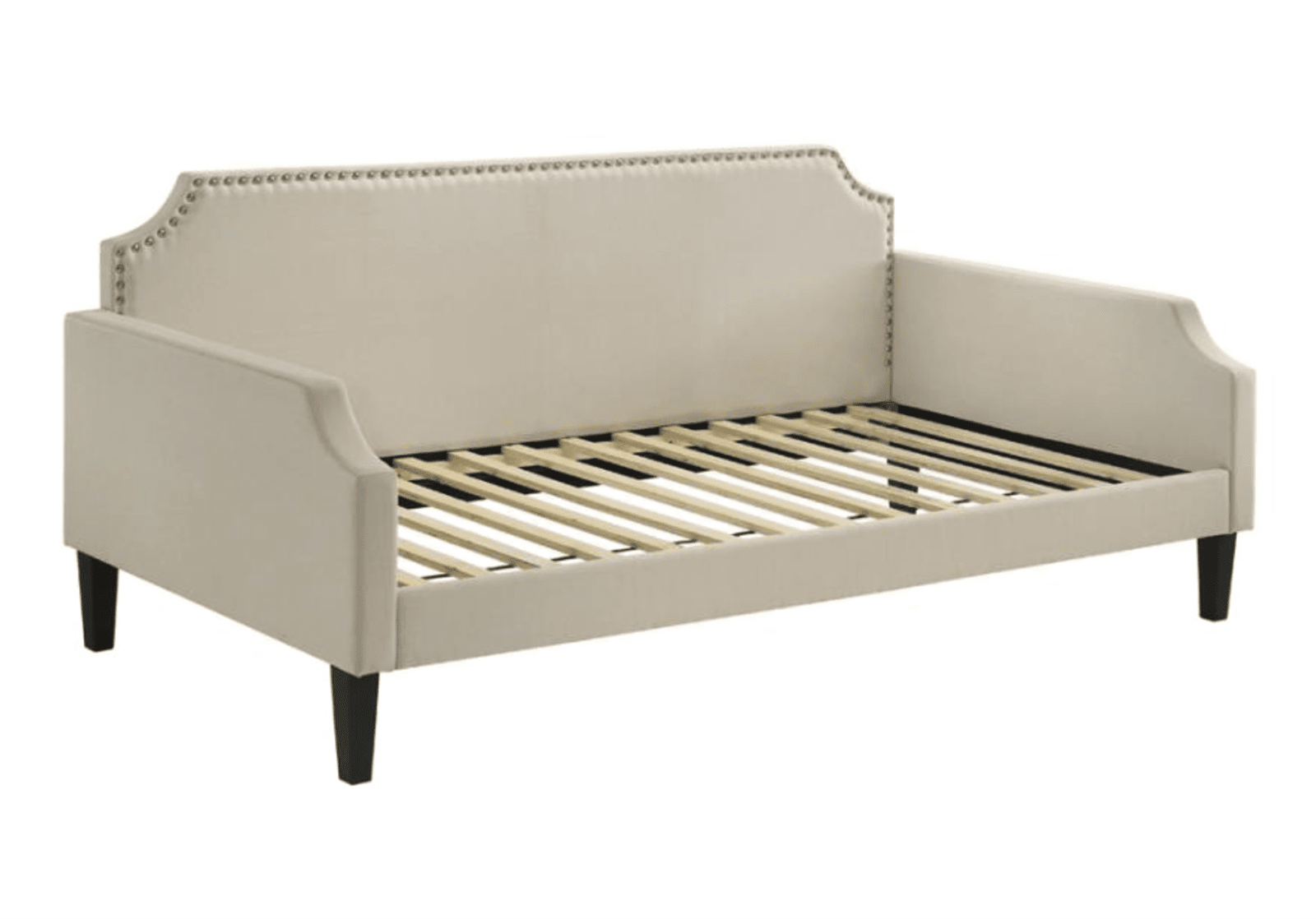 Olivia Modern Daybed in Taupe Woven Fabric