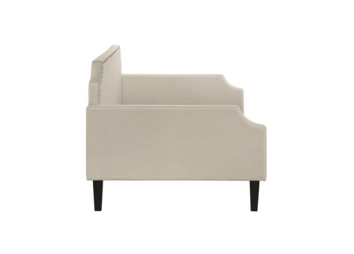 Olivia Modern Daybed in Taupe Woven Fabric