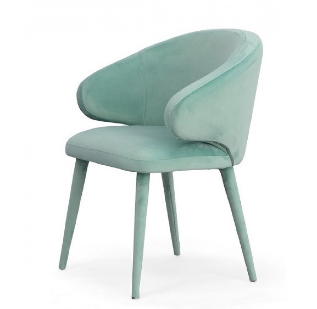 Modrest Salem Modern Aqua Fabric Dining Chair