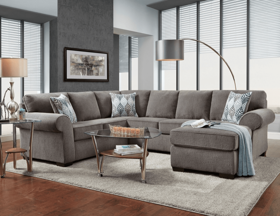 Charisma Smoke Sectional by Affordable Furniture