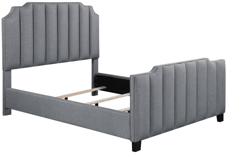 Fiona Light Gray Upholstered King Bed