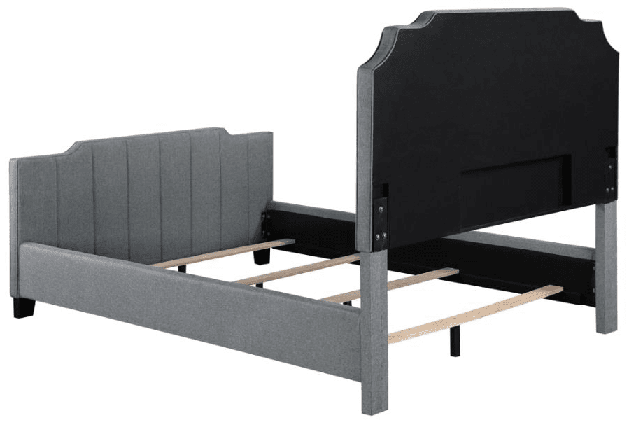 Fiona Light Gray Upholstered King Bed