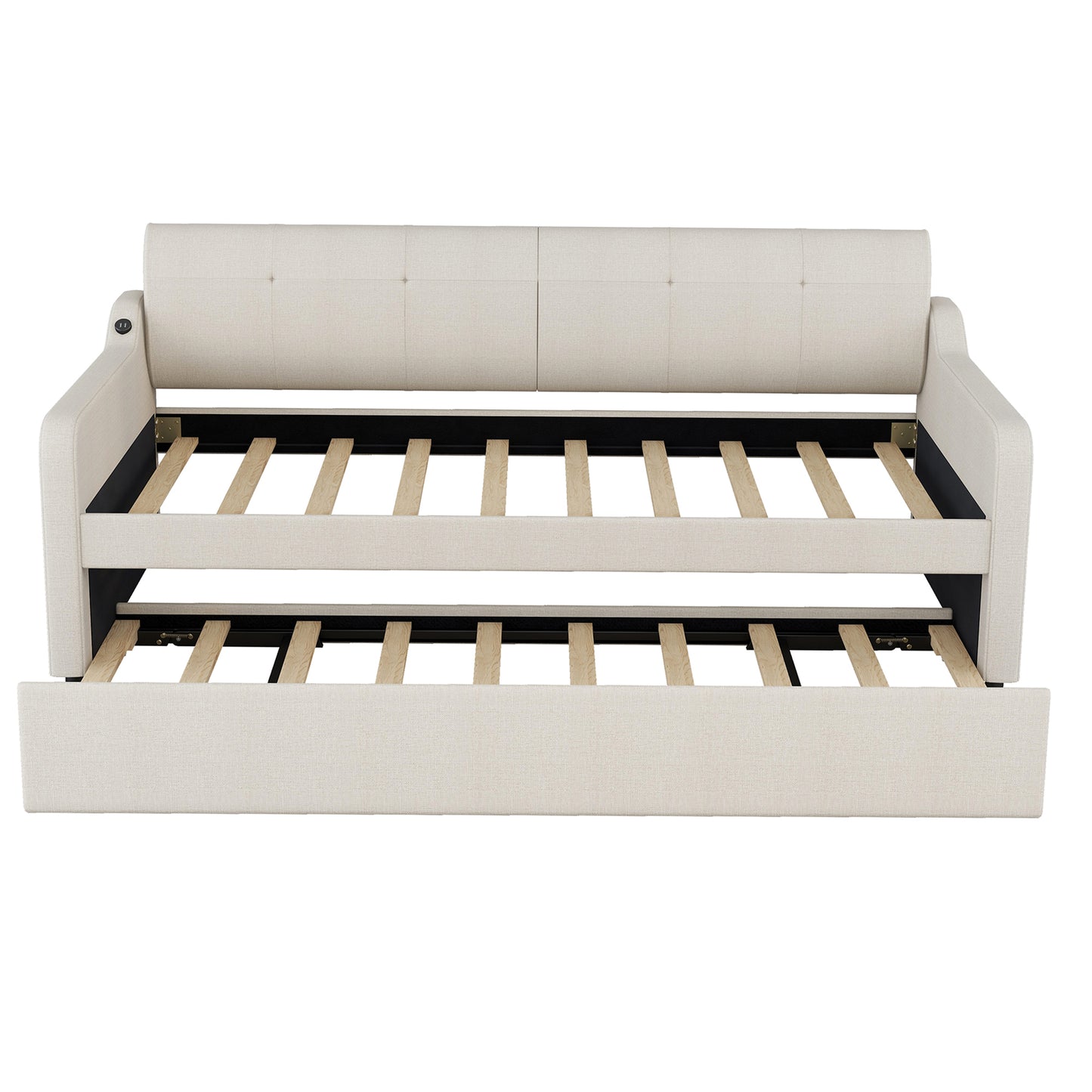 Manda Twin Daybed & Pop-up Trundle Set - Beige