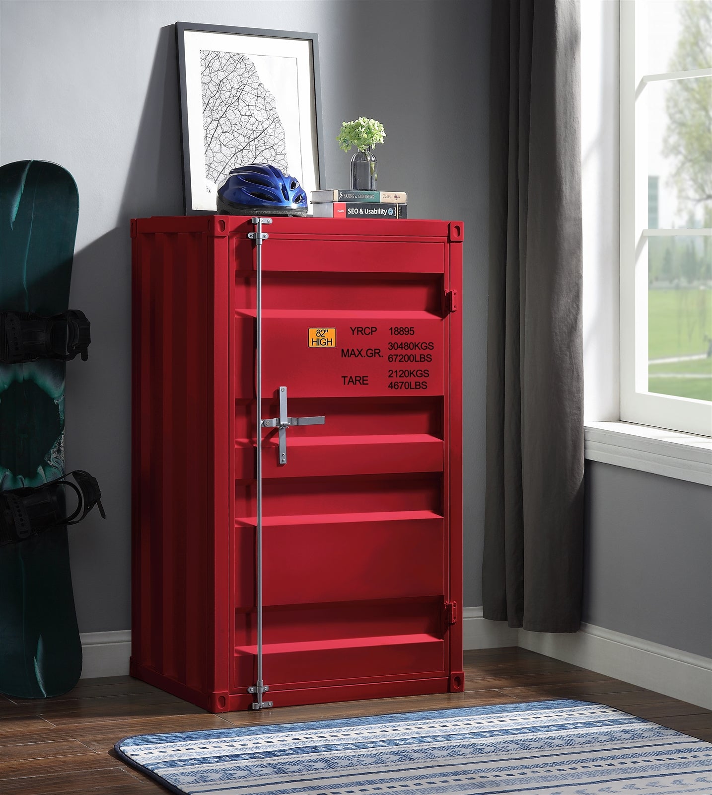 Cargo Collection 5 Compartment Chest in Red
