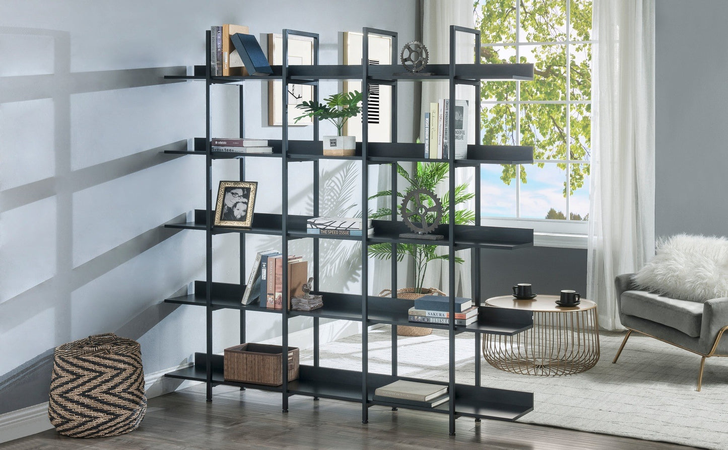 5 Tier Vintage Industrial Style Shelf with Metal Frame