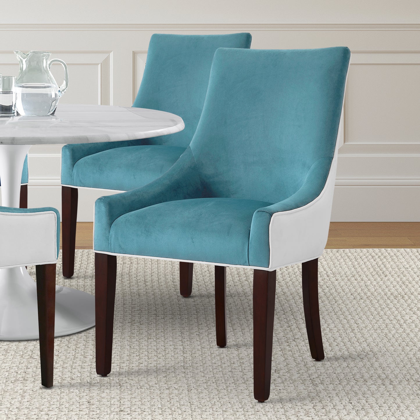 Jackson Designer Upholstered Dining Chair -Seafoam