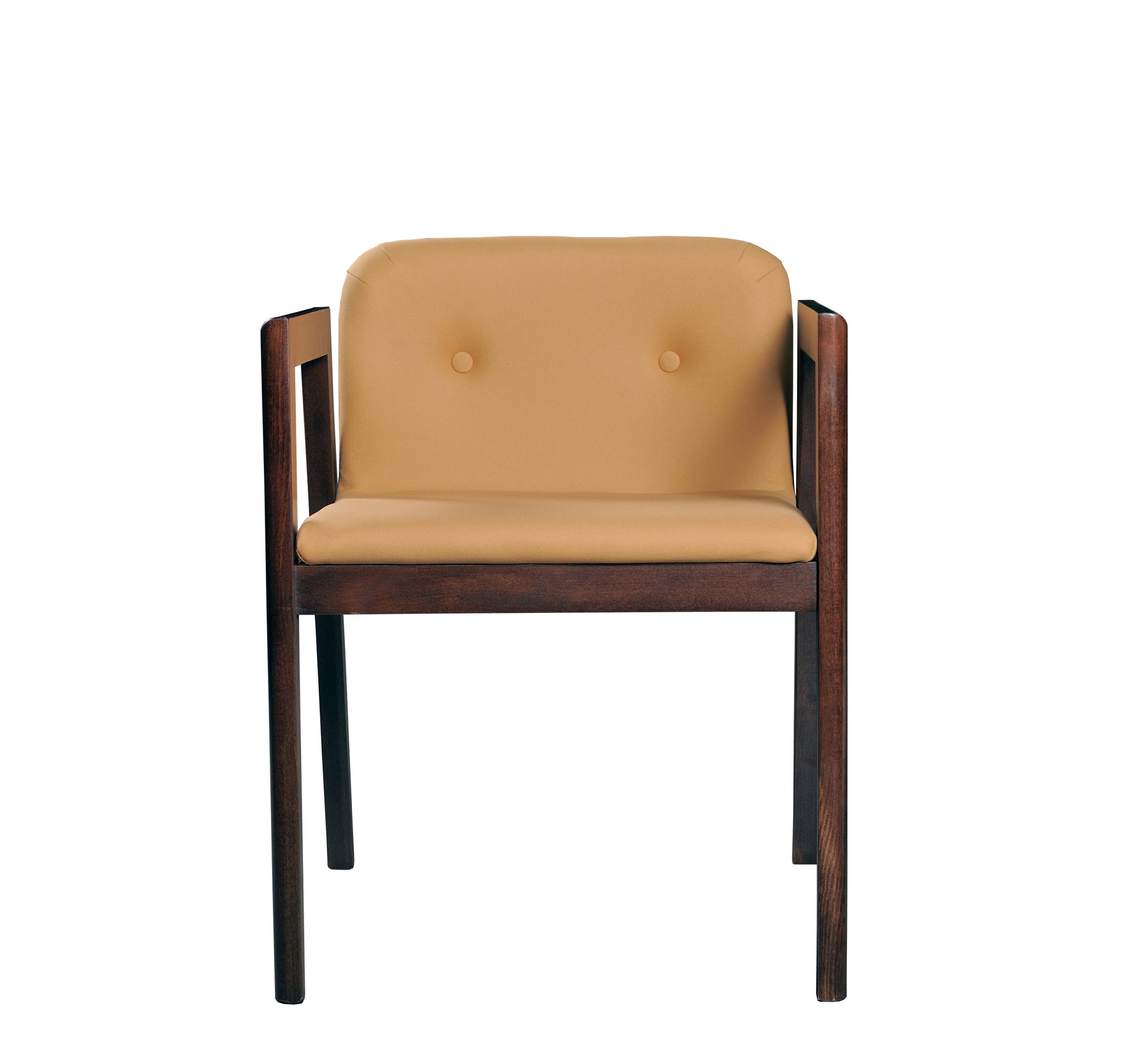 Modrest Avrum Modern Camel Eco-Leather Dining Chair Set of 2