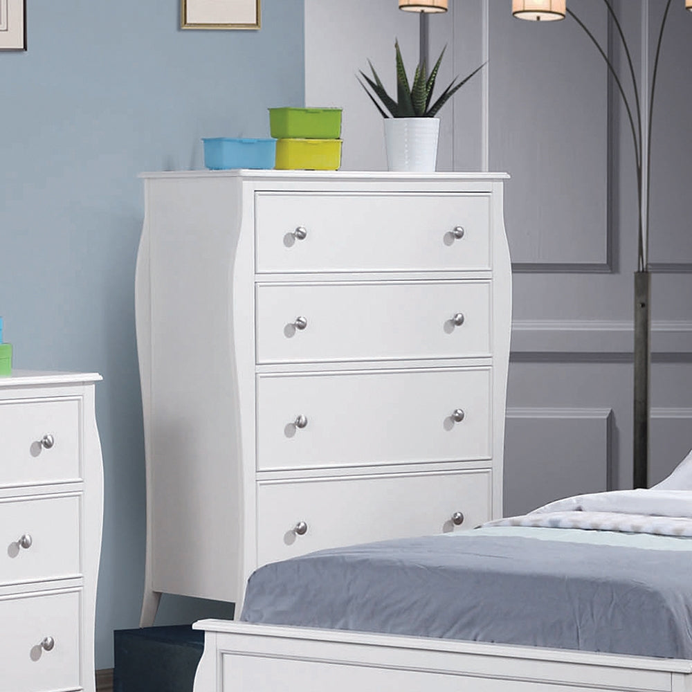 Molly 4-Drawer Fairytale Style Chest in White