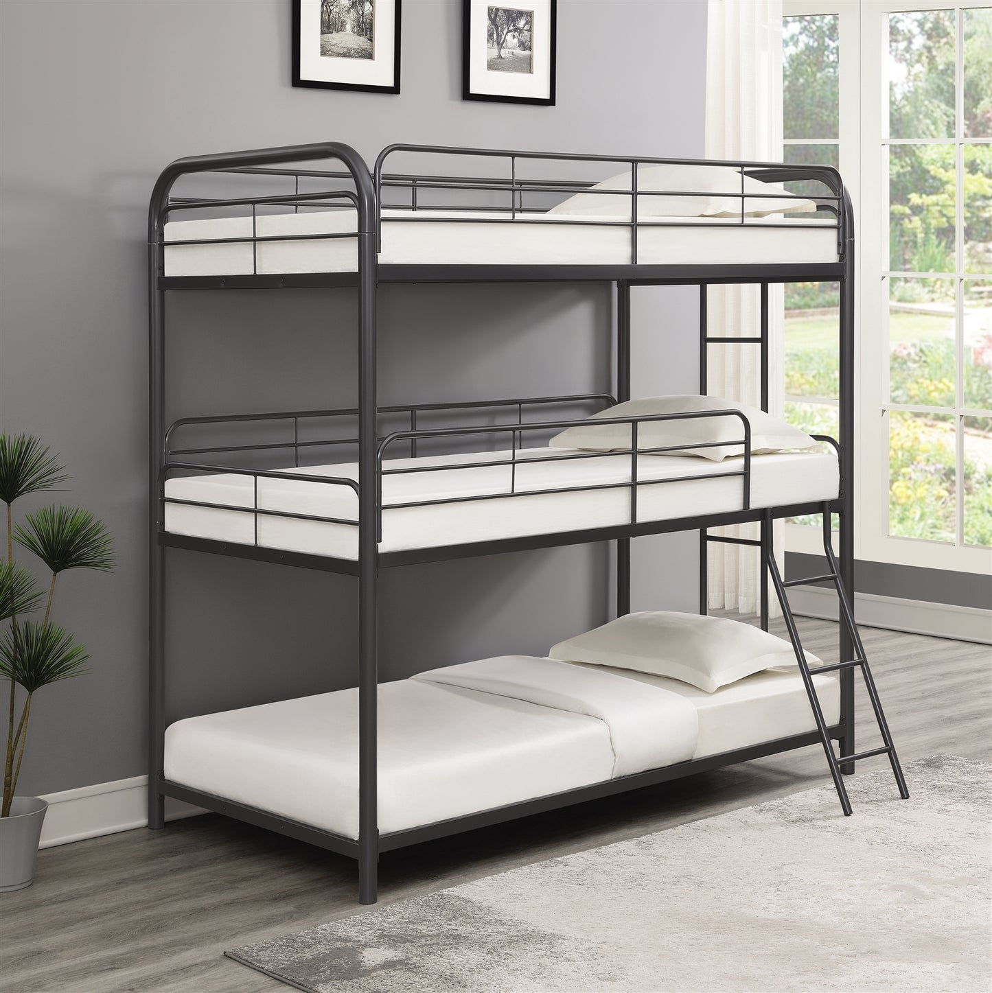 Garner Triple Twin Bunk Bed
