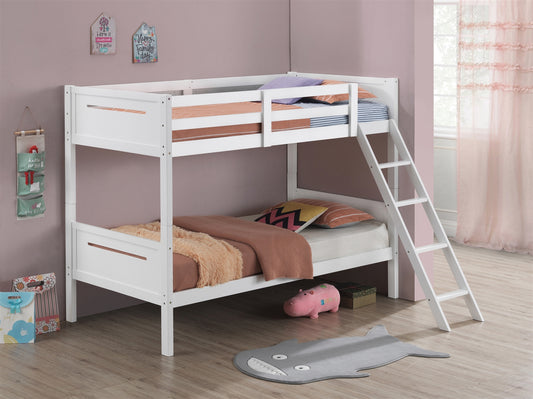 Littleton I Twin over Twin Bunk Bed in White