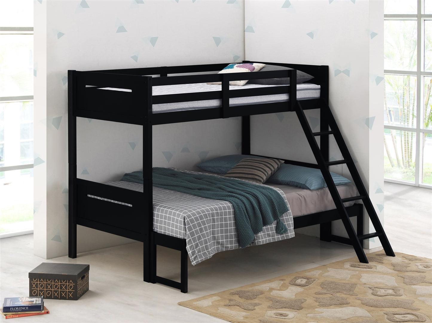 Littleton I Twin over Full Bunk Bed in Black