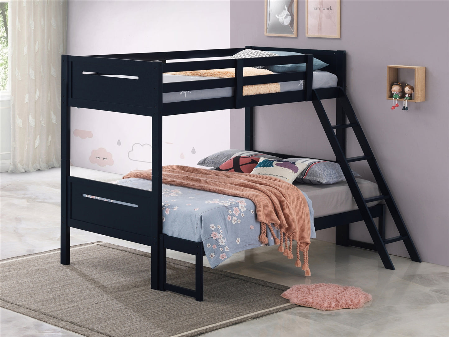 Littleton I Twin over Full Bunk Bed in Blue