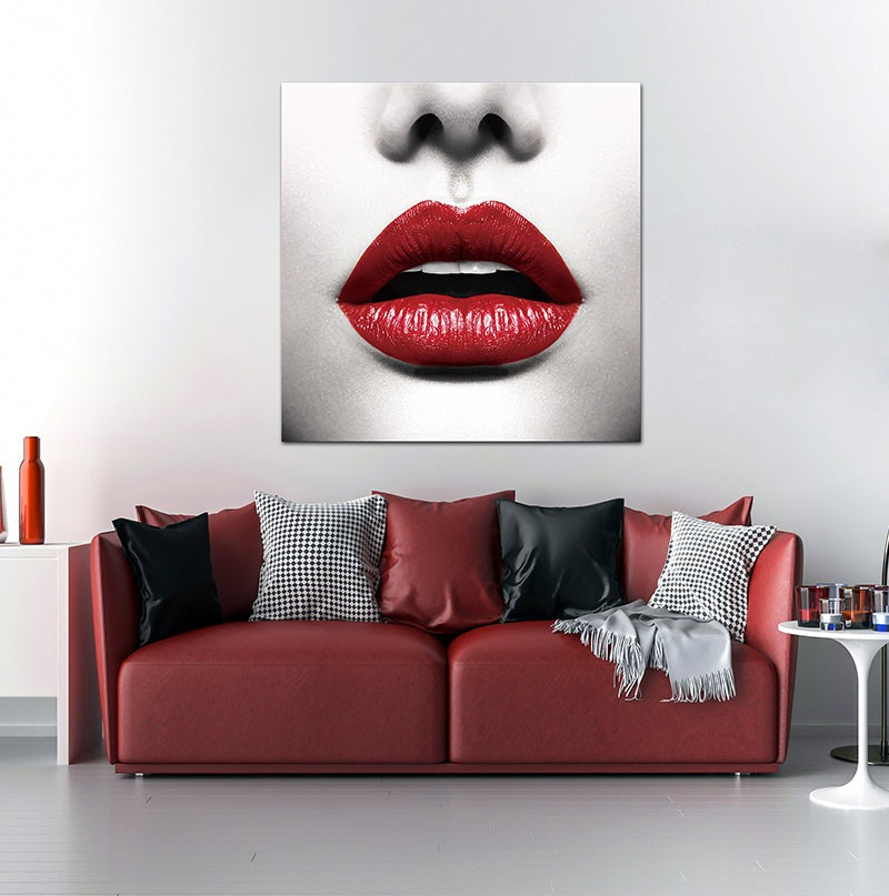 Oppidan Home "Red Lips" Acrylic Wall Art 40"H X 40"W