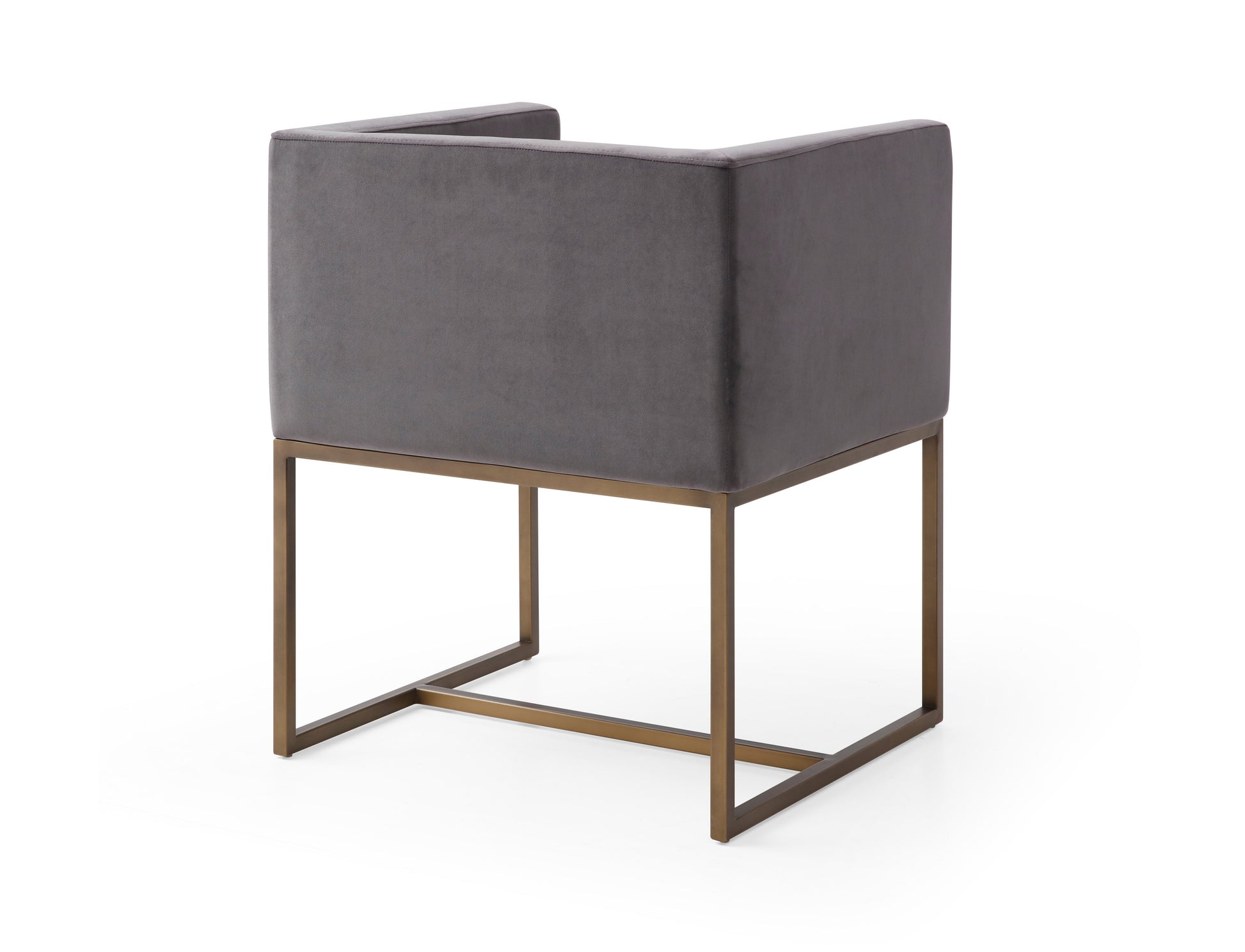 Modrest Marty Modern Dark Grey & Copper Antique Brass Dining Chair