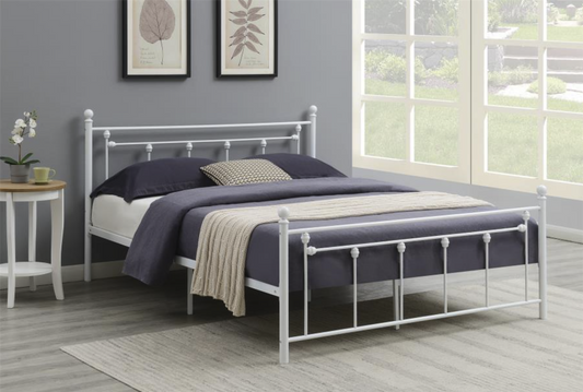 Canon Classic White Metal Platform Bed