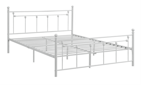 Canon Classic White Metal Platform Bed