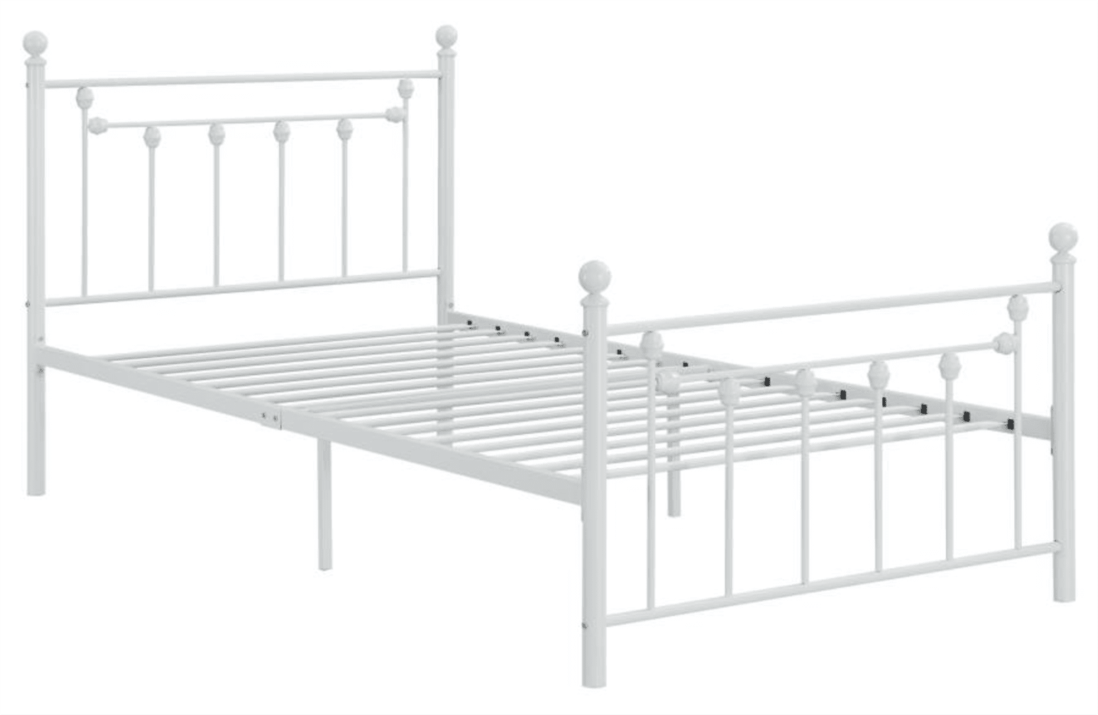 Canon Classic White Metal Platform Bed