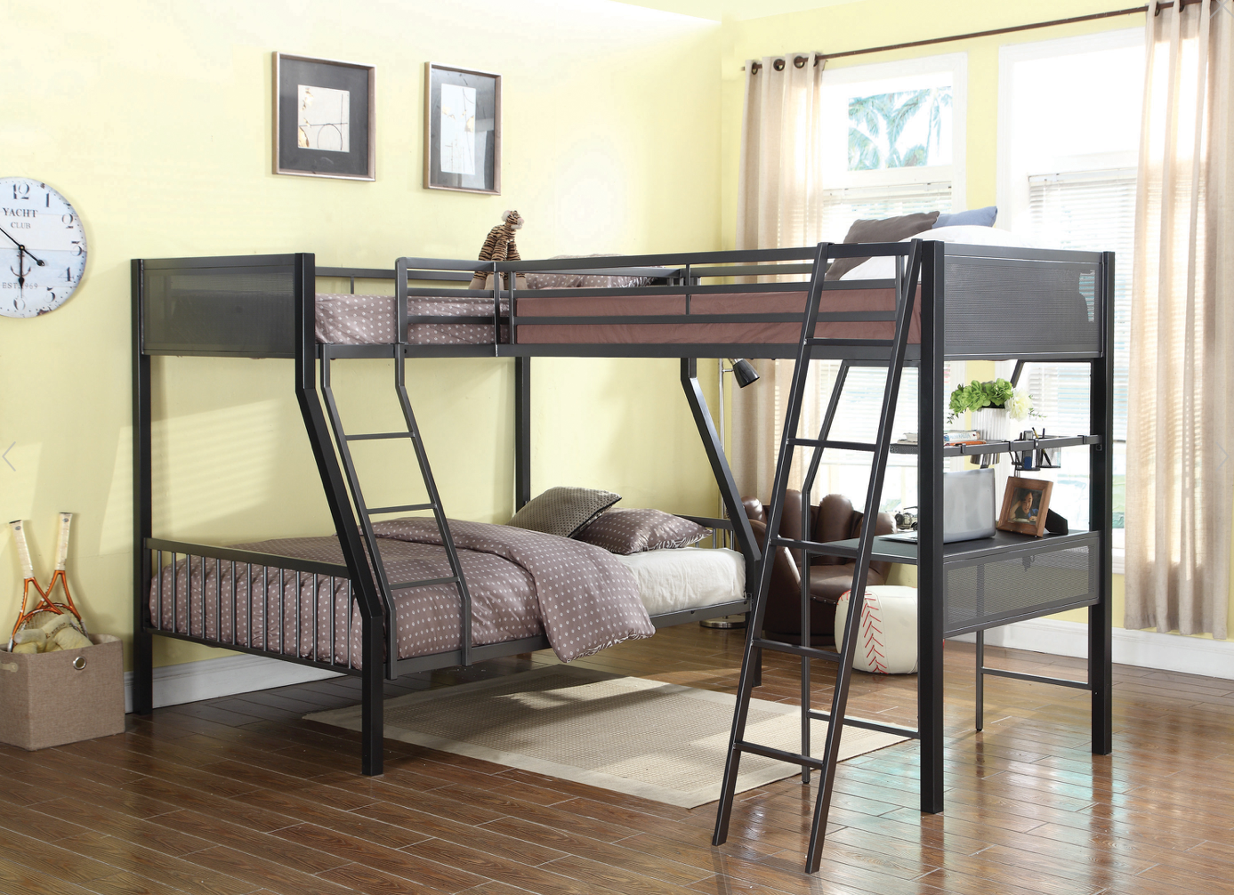 Meyers Twin-Full-Twin Loft Bunk Bed